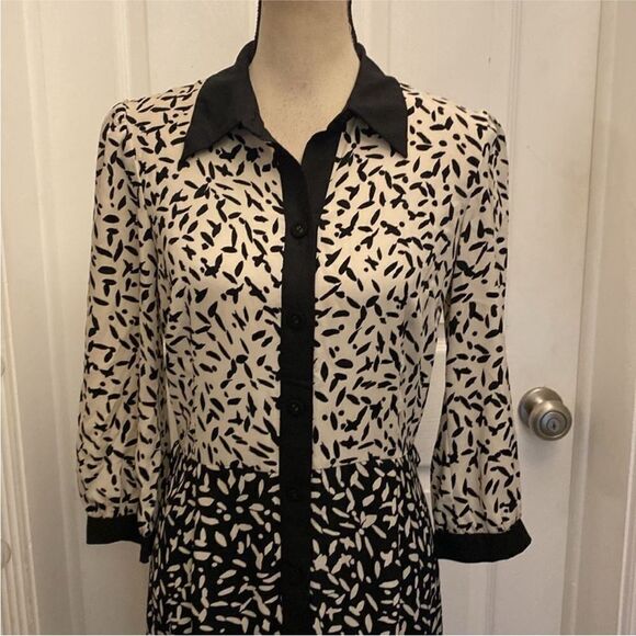 Miss Sixty Elegant Black and White Patterned Dress, US4 - Picture 2 of 9